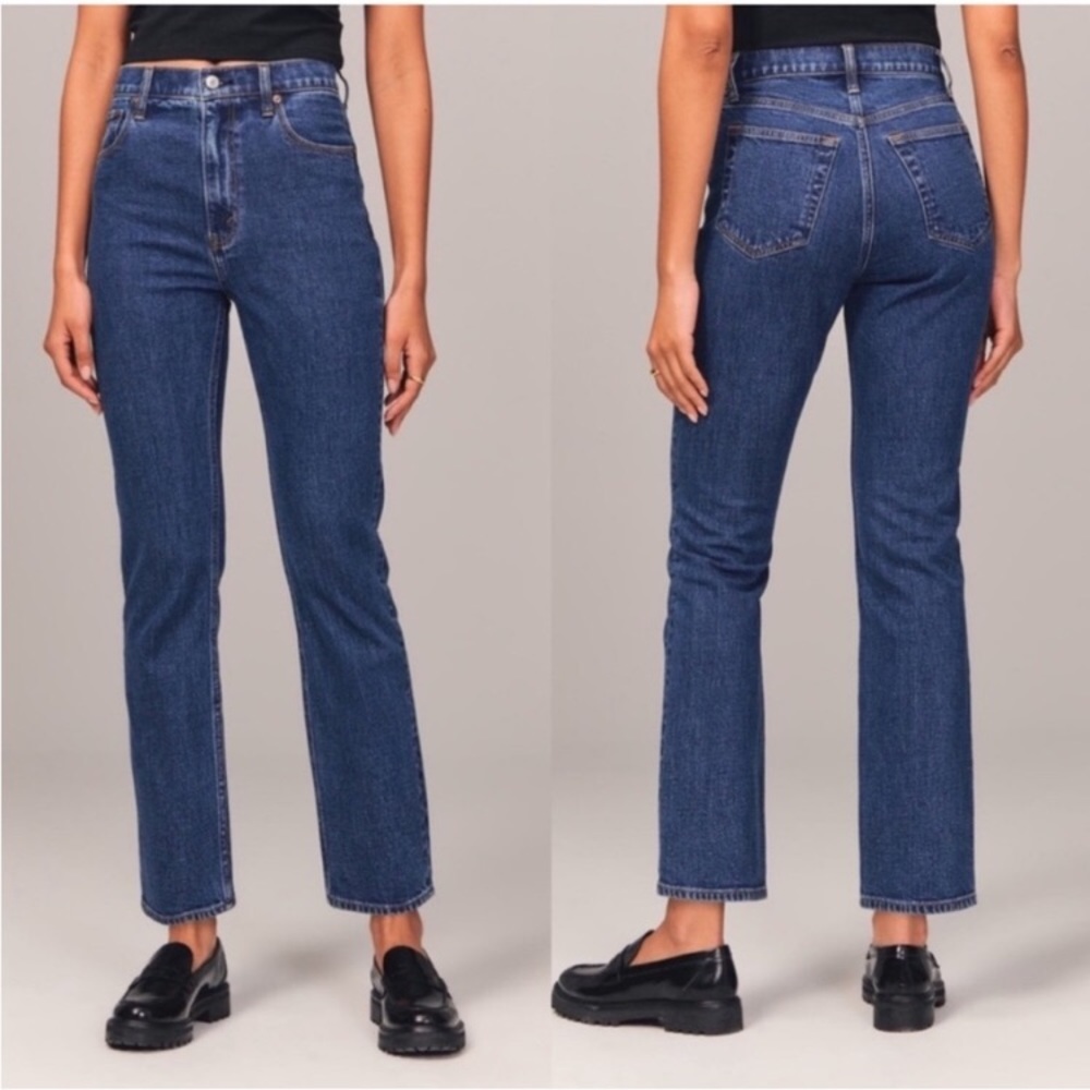 A&F 26/2s Curve Love Ultra High Rise Ankle Straight Abercrombie & Fitch 0534